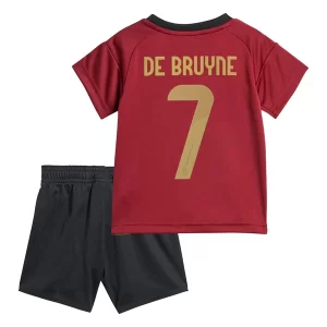 Bestalla-billigt-Fotbollstrojor-barn-Belgien-Hemmastall-EM-2024-Kortarmad-med-tryck-De-Bruyne-7