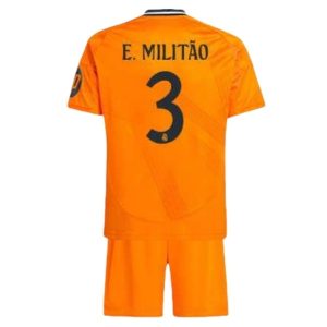 Bestalla-Billigt-Nya-Real-Madrid-Bortatroja-2024-25-Orange-Fotbollstroja-Barn-Eder-Militao-3