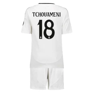 Kop-Billiga-Nya-Barn-Fotbollstrojor-Real-Madrid-Hemmatroja-2024-25-Aurelien-Tchouameni-18